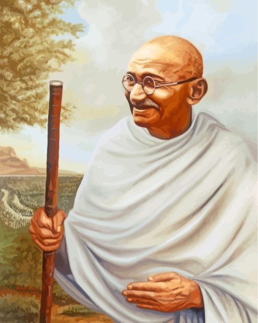 Indian Mahatma Gandhi paint by numbers