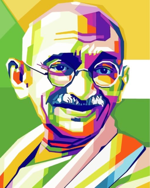 Mahatma Gandhi Pop Art paint by numbers