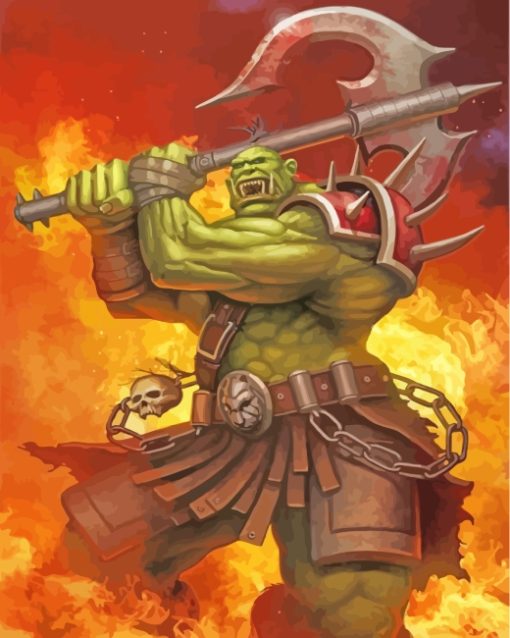 Mankrik Warrior Warcraft paint by numbers