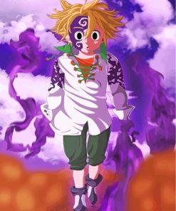 Meliodas Anime Character paint by numbers