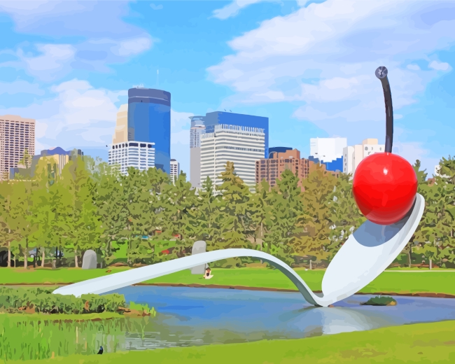 Minneapolis Sculpture Garden paint by numbers