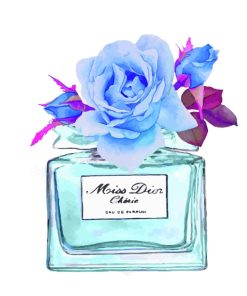 Blue Miss Dior Cherie paint by numbers