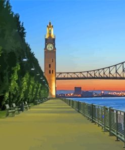 Montreal Jacques Cartier Bridge paint by numbers