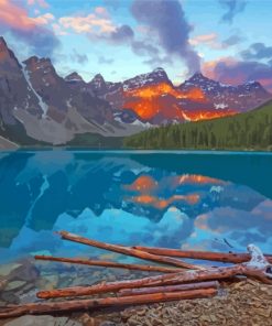 Moraine lake Landscape paint by numbers