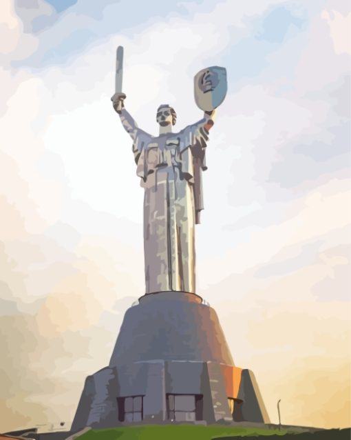 Motherland Statue Kiev paint by numbers