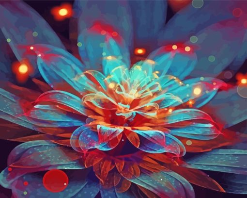 Aesthetic Mystical Flower paint by numbers