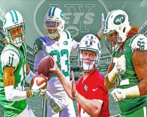 Players Of New York Jets paint by numbers
