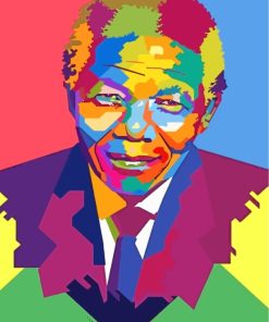 Nelson Mandela Pop Art paint by numbers