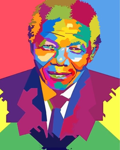 Nelson Mandela Pop Art paint by numbers