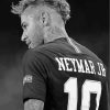 Black And White Neymar paint by numbers