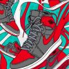 Nike Air Jordan Baskets Illustrations paint by numbers