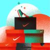 Nike Baskets Shoes Illustration paint by numbers