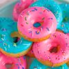 Pink And Blue Donuts paint by numbers