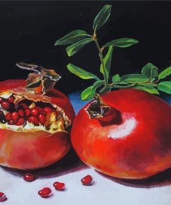 Delicious Pomegranate Fruit paint by numbers