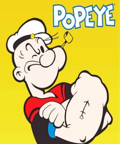 Popeye Cartoon Animation paint by numbers