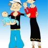 Popeye And Olive Oyl Characters paint by numbers