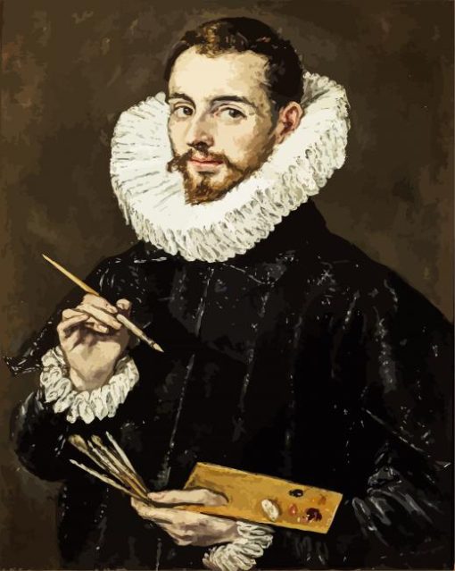 Portrait Of Jorge Manuel Theotocopuli paint by numbers