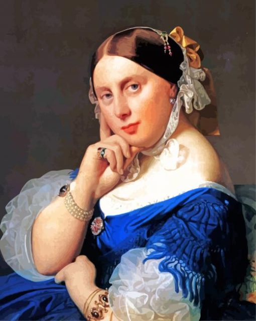 Portrait Of Madame Ingres paint by numbers
