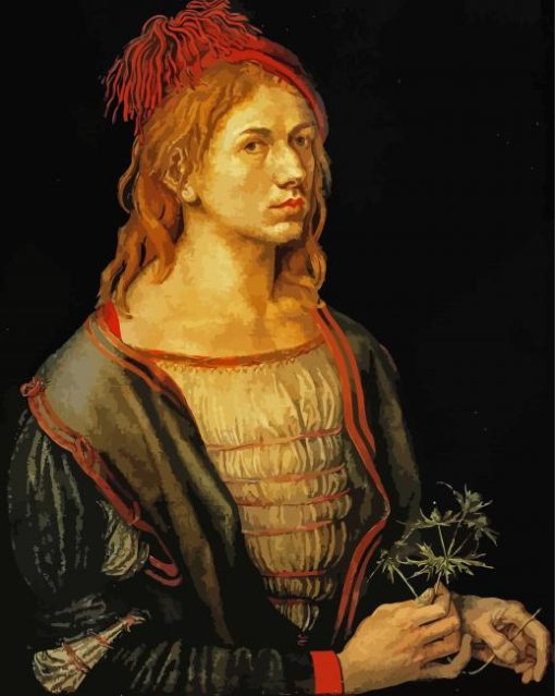 Portrait Of The Artist Holding A Thistle paint by numbres
