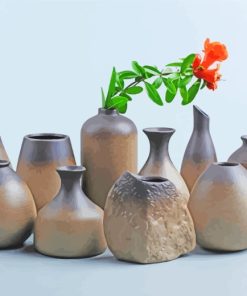 Collection Of Pottery Vases paint by numbers