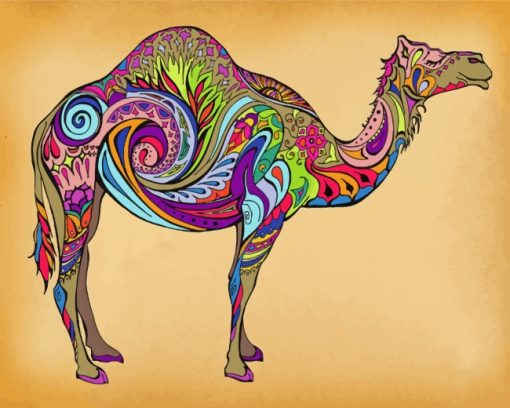 Rainbow Camel Art paint by numbers