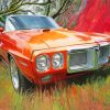 Red Firebird Classic Car paint by numbers