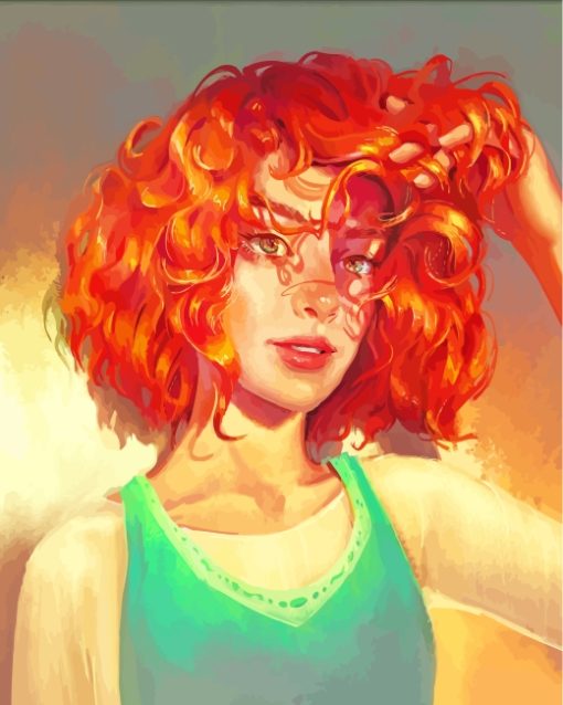 Orange Hair Girl paint by numbers