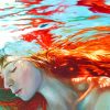 Redhead Girl Underwater paint by numbers