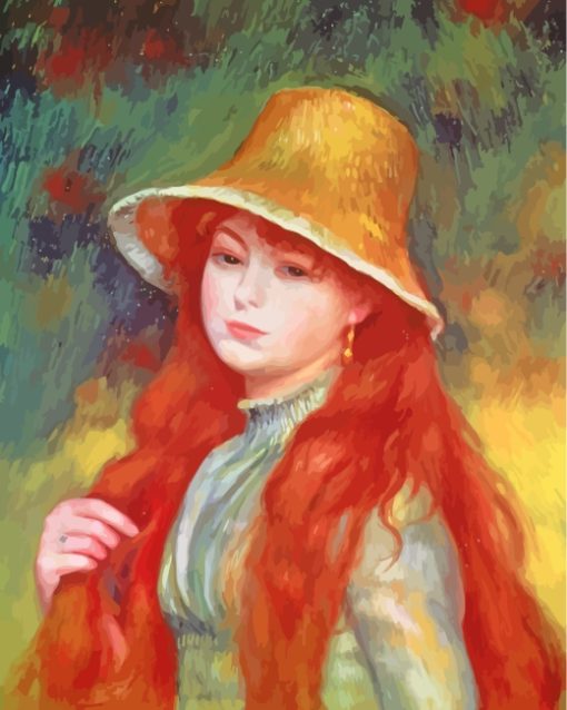 Redhead Young Girl paint by numbers