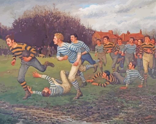 Rugby Players paint by numberrs