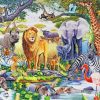 Safari Animals Wildlife paint by numbers