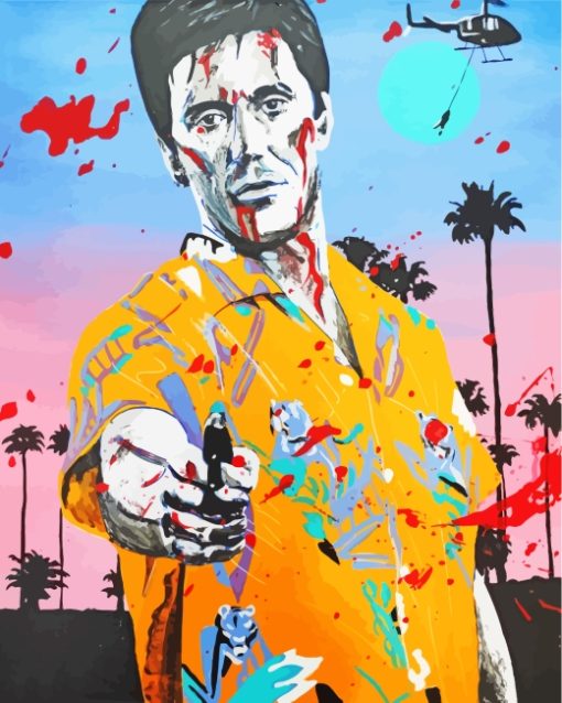 Scarface Tony Montana Art paint by numbers