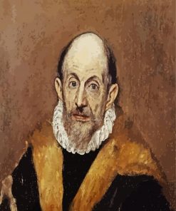 Self Portrait El Greco paint by numbers