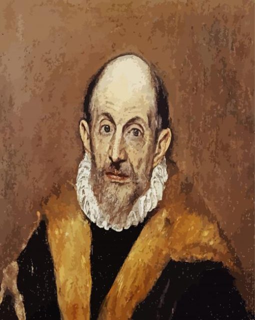 Self Portrait El Greco paint by numbers