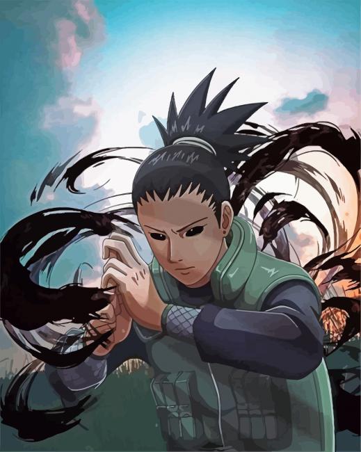 Powerful Shikamaru Nara Paint By Numbers - Canvas Paint by numbers