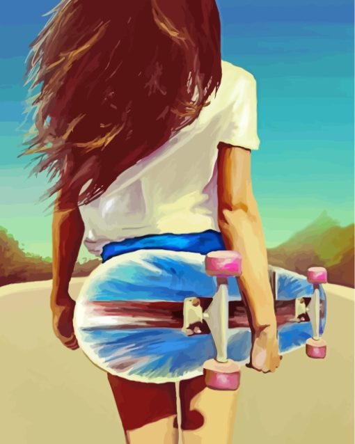 Skater Girl Art paint by numbers