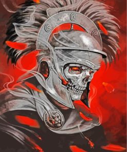 Skull Spartan Art paint by numbers