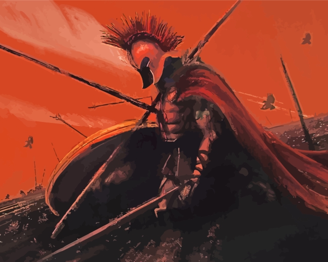 Sparta Warrior Art paint by numbers