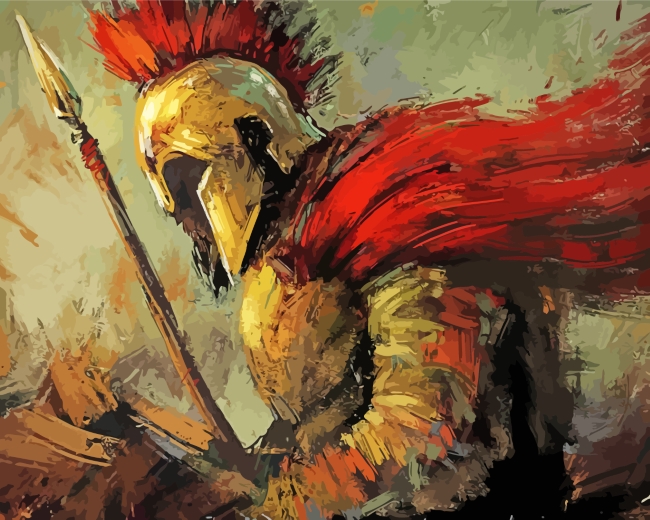 Warrior Spartan Art paint by numbers