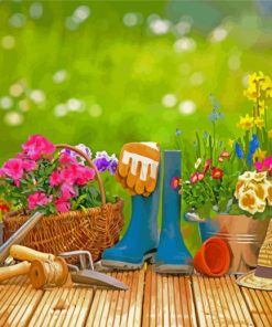 Spring Gardening paint by numbers