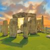 Stonehenge Monument At Sunrise paint by numbers
