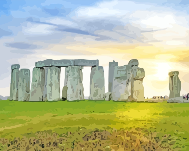 Aesthetic Stonehenge Monument paint by numbers