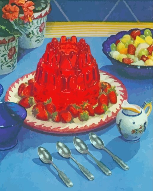 Jelly Strawberry Fruits paint by numbers