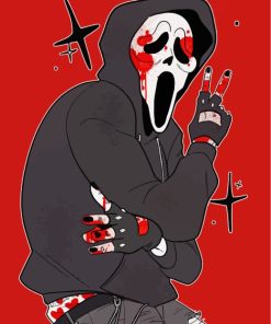 Stylish Ghostface Art paint by numbers