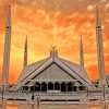 Sunset At Faisal Masjid paint by numbers