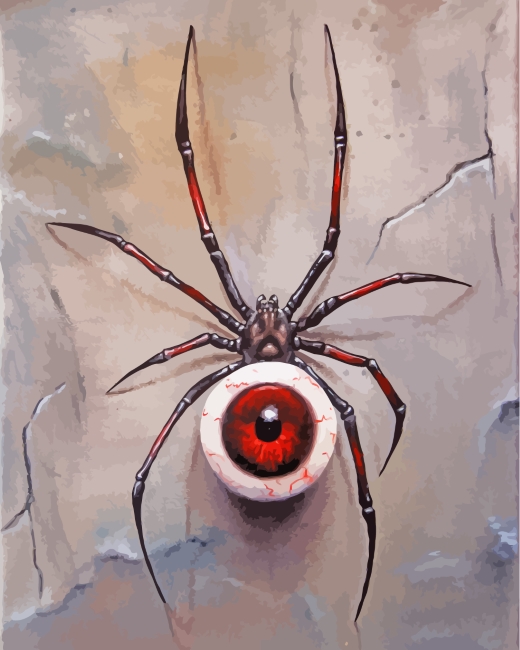 Fantasy Surreal Spider paint by numbers