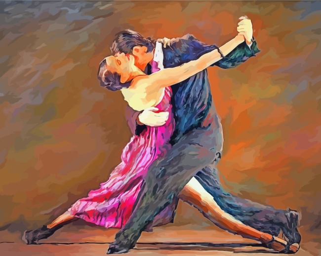 Tango Dancers Art paint by numbers