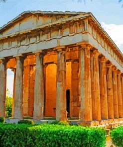 Temple Of Hephaestus Greece paint by numbers