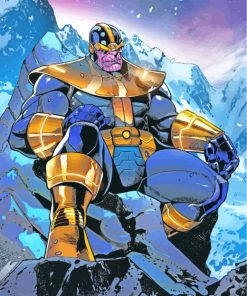 Thanos Marvel Comics paint by numbers