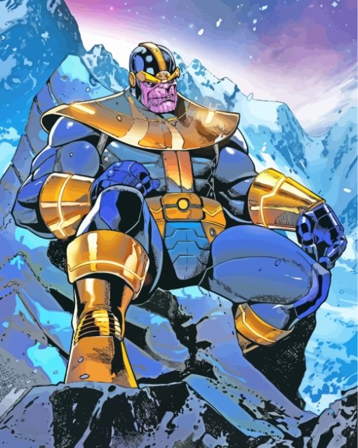 Thanos Marvel Comics paint by numbers